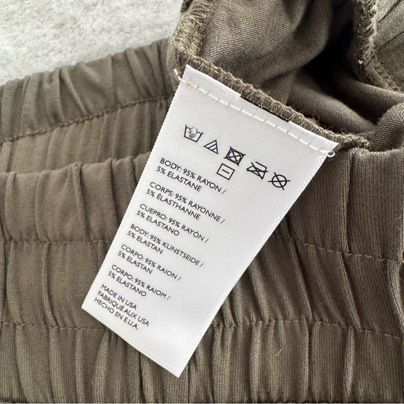 Free People Ali High Waist Balloon Beach Pants Army Olive Green Harem NWT - Picture 9 of 13